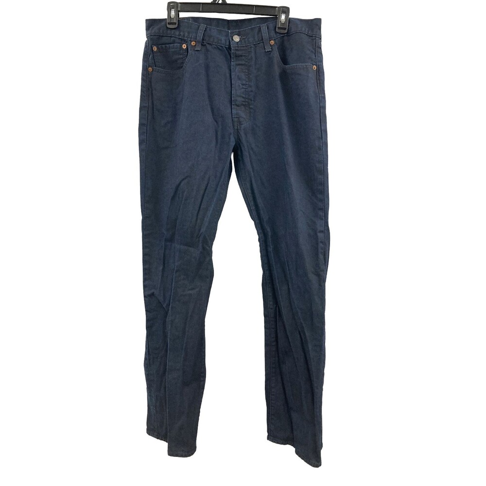 Levi's 501 Men's Jeans W36 L34 Dark Wash Indigo 100% Cotton Button Fly